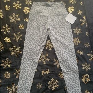 Gray Leopard Print Leggings